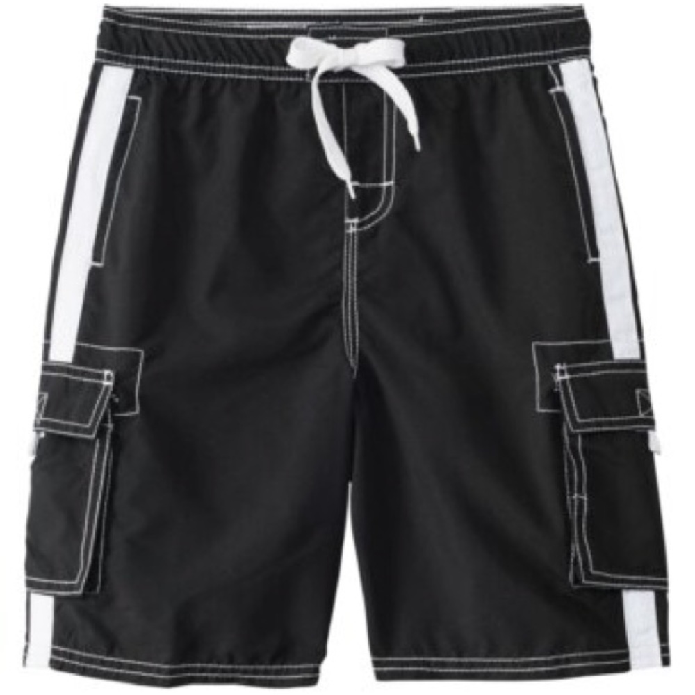Kanu Surf Black and White Men's Swim Board Shorts